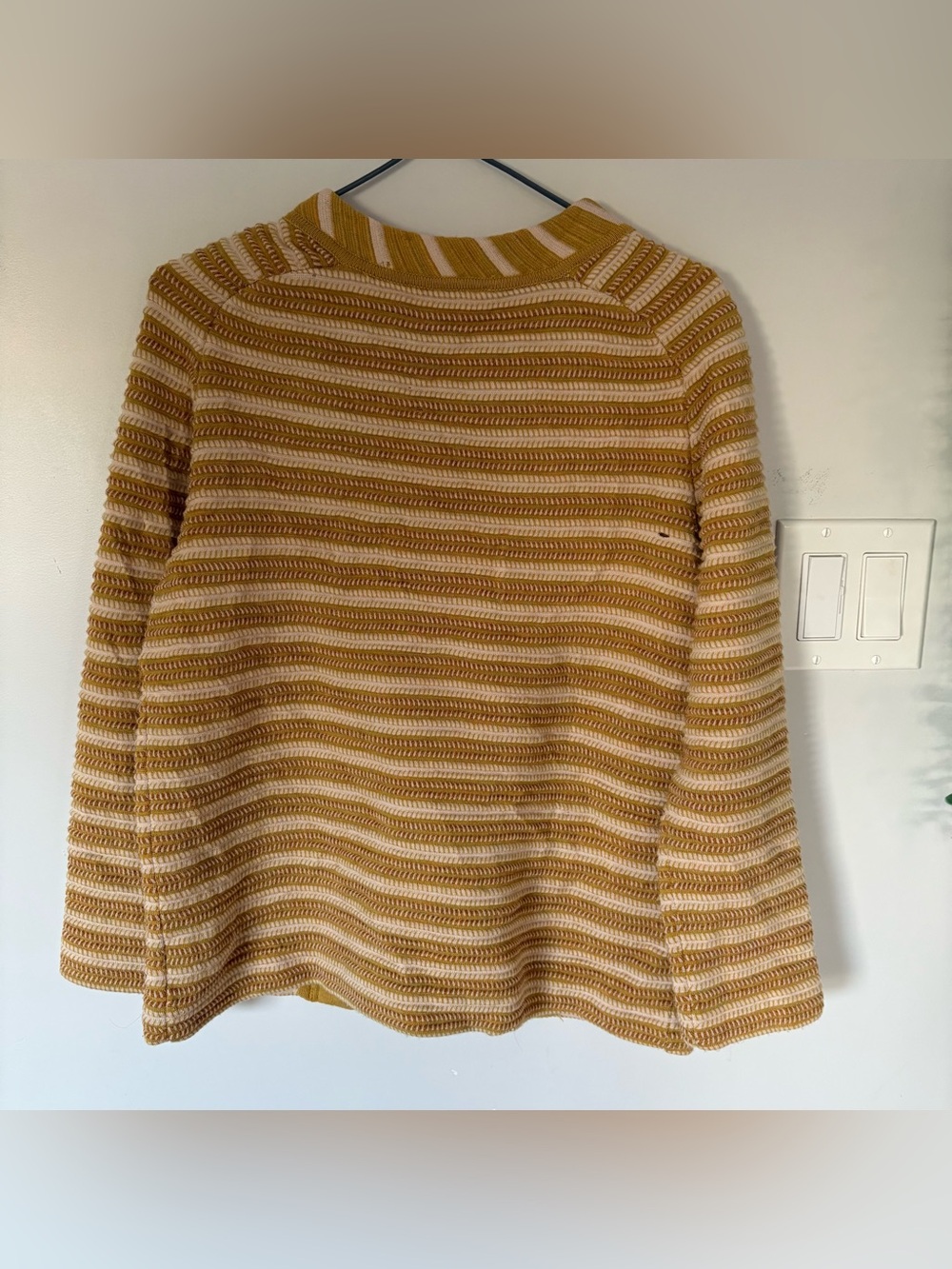 Tory Burch Mustard Yellow Knit Asymmetrical Zip Cardigan Sweater M Style 111235 - Picture 7 of 9